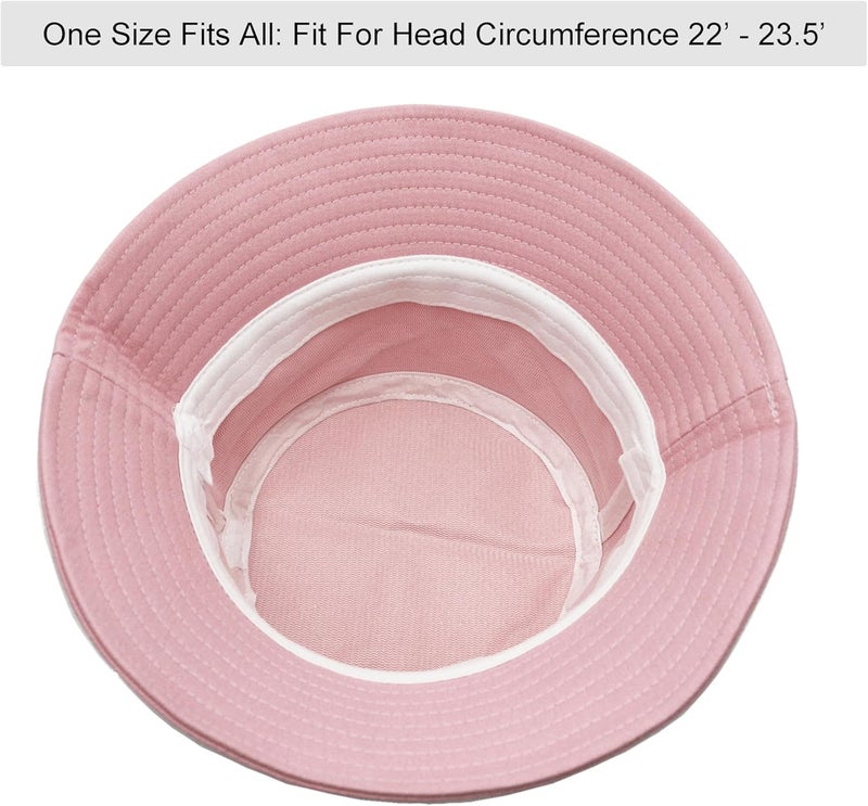 Wheebo Solid Color Bucket Hat for Women Summer Beach Fishmen Hat for Lady Adult Unisex Cotton Cap…… - Image 5